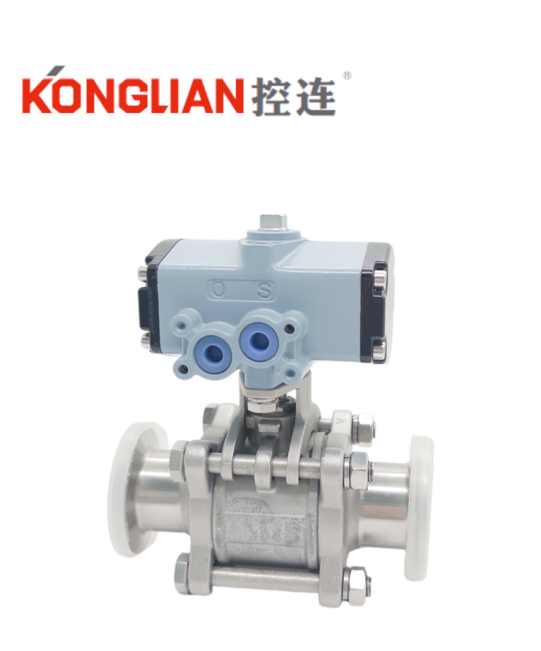 气动三片式球阀